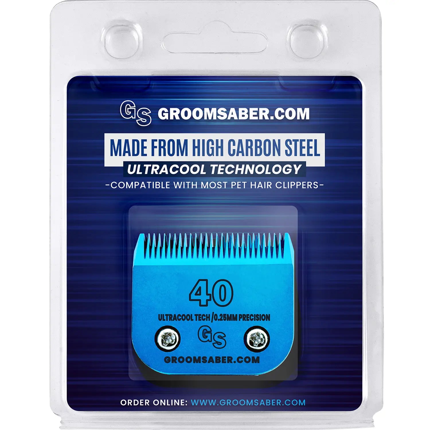 40# Blue Steel Dog Clipper Blade (0.25 mm)